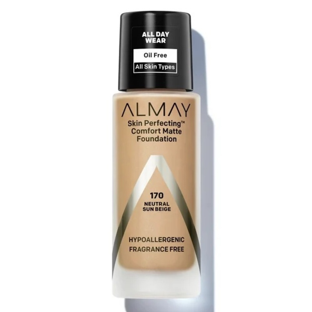 ALMAY Skin Perfecting Comfort Matte Liquid Foundation 170 Neutral Sun Beige, NEW